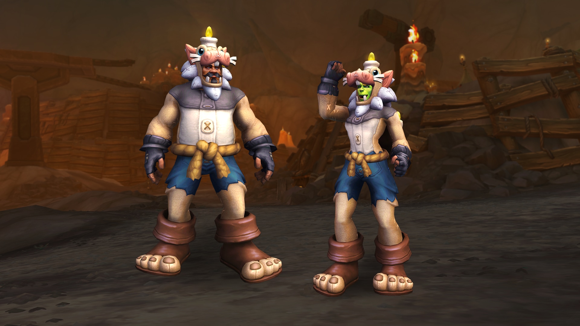 Mono de kóbold luz de vela canela