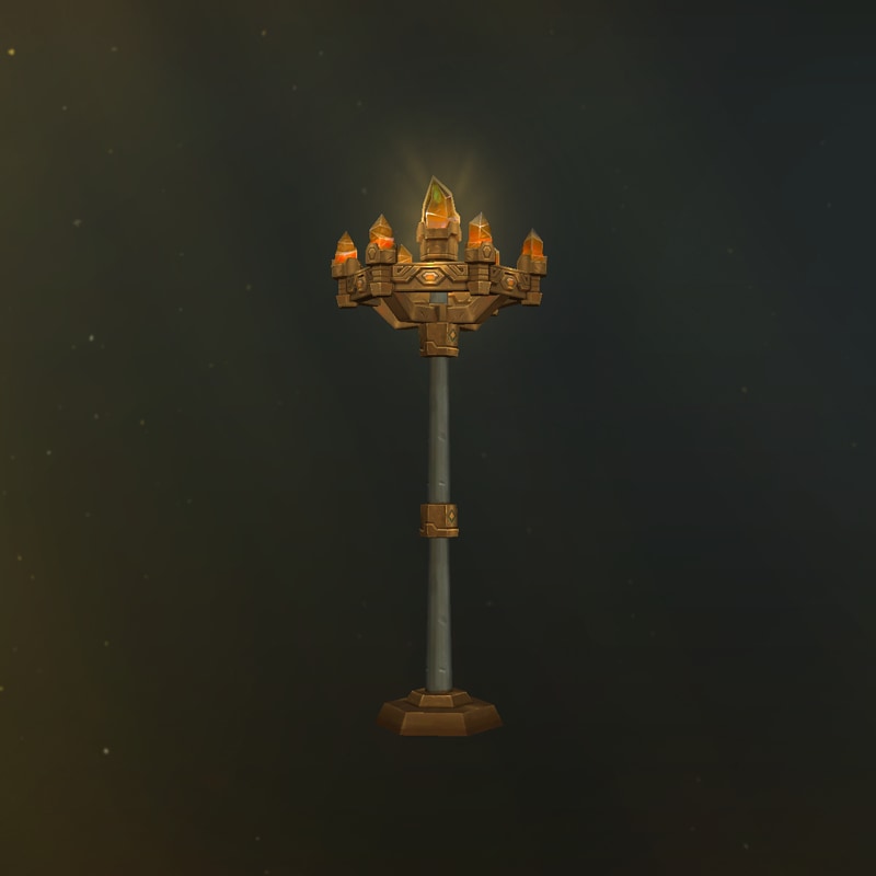 Candelabros altos de bronce naranja