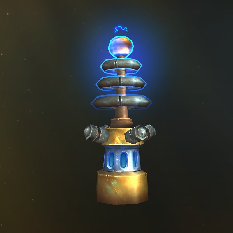 Una bobina electrificada encima de una base de metal