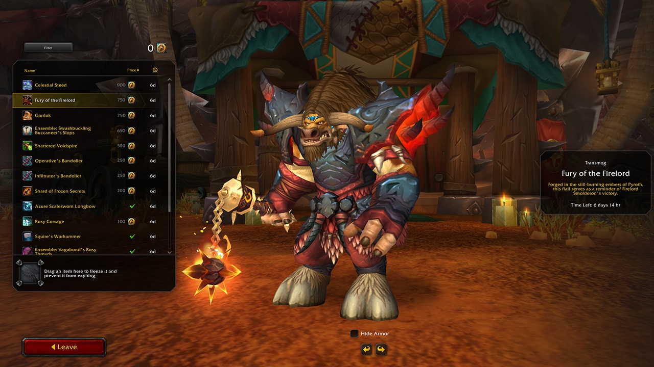 Vendedor tauren del puesto comercial de la Horda