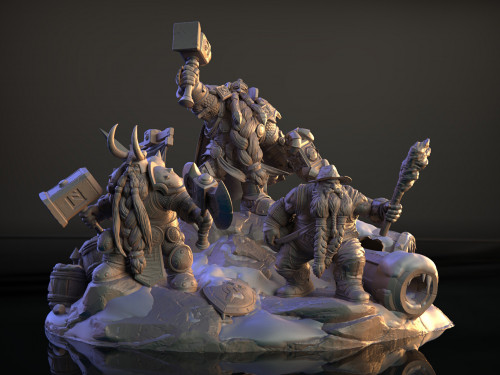 Impresionante escultura digital de los hermanos Barbabronce realizada por Farhad Nojumi