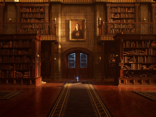 Biblioteca de magos creada por James Schofield en Unreal Engine 5